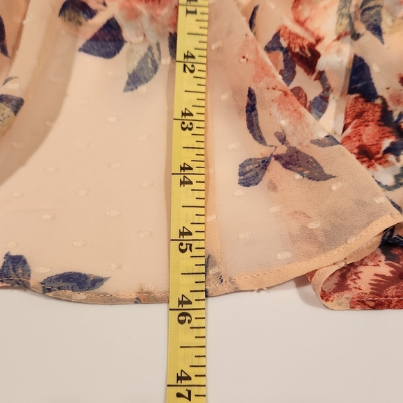 Eliza J Pink Floral Wrap Dress Sz 14 - Picture 9 of 10